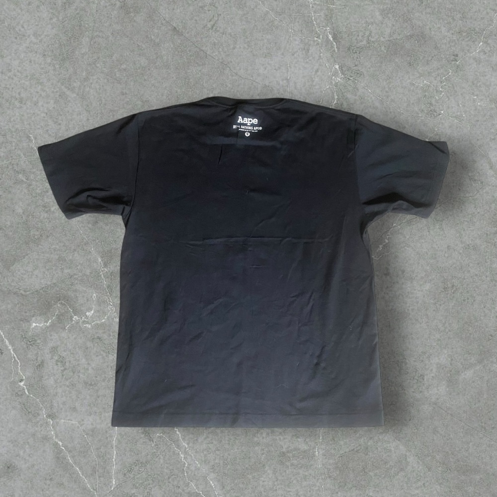 Aape By A Bathing Ape Shirt Mens XL Black Baby Milo Camo Short Sleeve Graphic - Picture 9 of 9